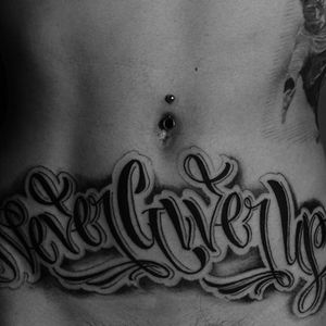 Freehand Lettering by our artist Ti . | Never Give Up|
