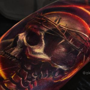 Tattoo artist Alexei Mikhailov, tattoo skull realistic colorfulRussia, Moscow#inked #skullart  #skull #skulltattoo #tattoorealistic #tattoorealism