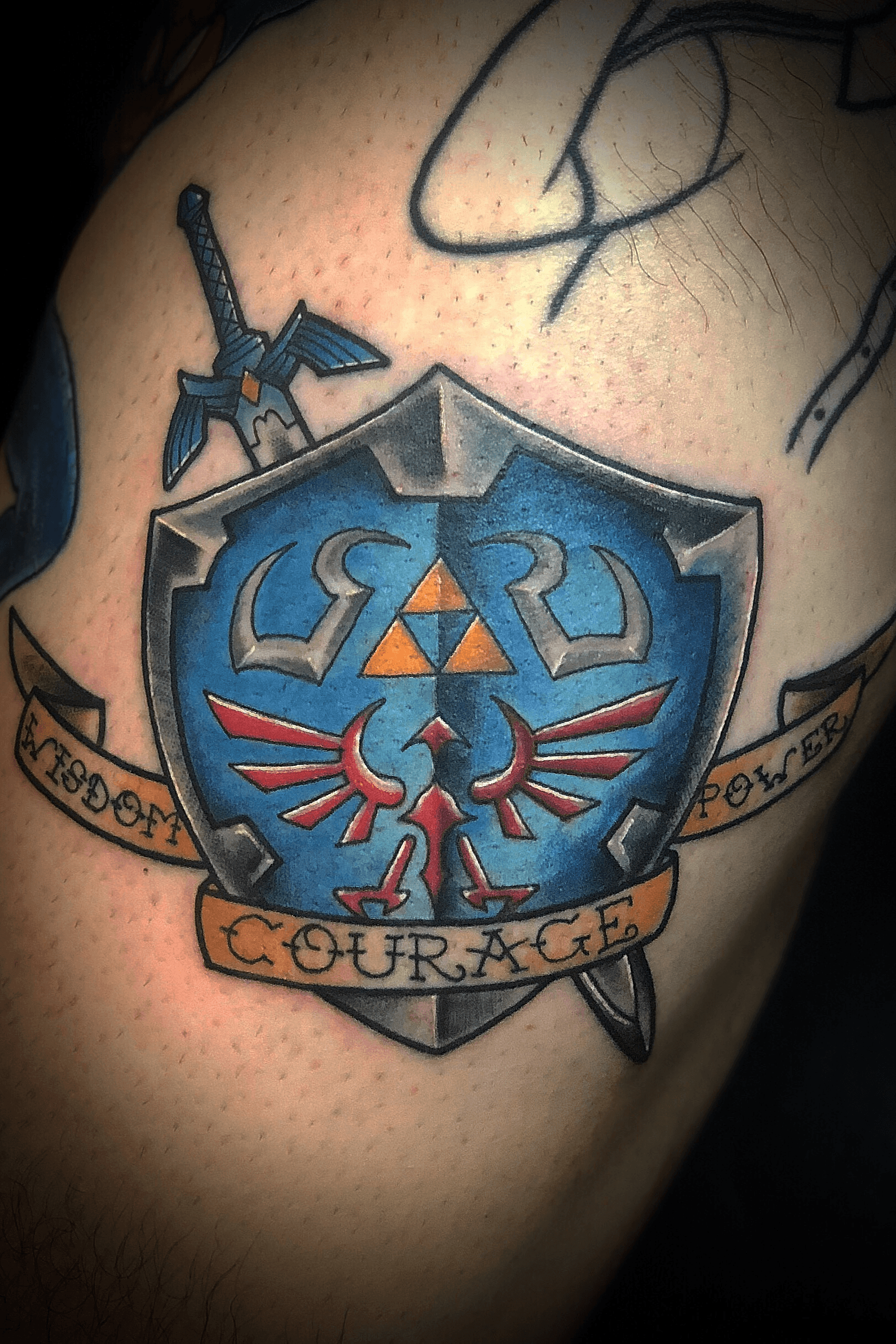 Fantastic Hylian Shield  Mastersword tattoo by ogitattooer for todays  2nd triforcetuesday post  Instagram