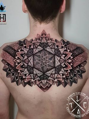 Mandala tattoo by Leigh Tattoos #LeighTattoos #mandalatattoos #mandalatattoo #mandala #pattern #ornamental #sacredgeometry #geometric #shapes #linework #dotwork #blackwork