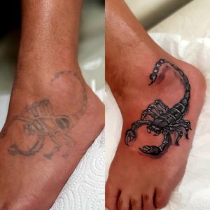 Tattoo Scorpion cover up 🦂🦂🦂🦂🦂🦂🦂 #tattoscorpion#scorpion#scorpion tattoo#tattoobarcelona#tatuaje#tatuajes#tatuajeescorpio#escorpio#escorpiotatuaje#tatuajebarcelona