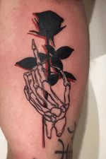 Black Rose in Skeletron Hand 