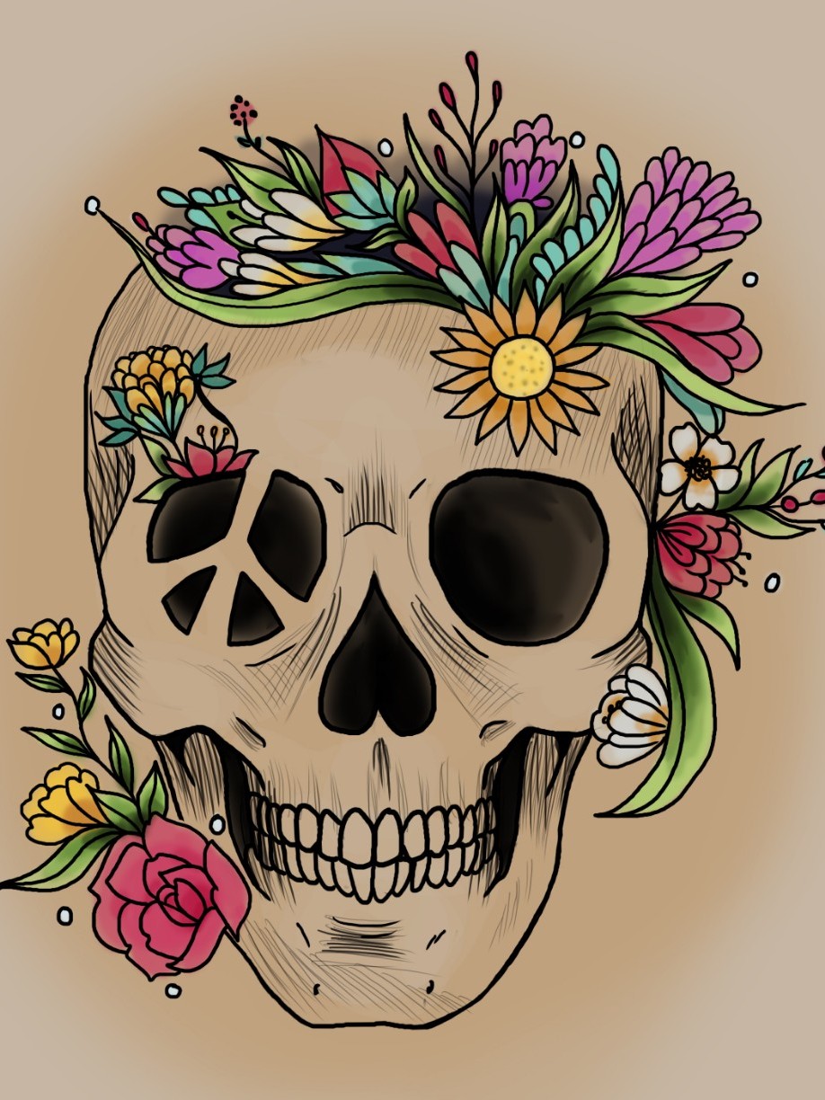 calavera mexicana ilustracion