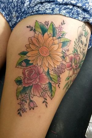 Tattoo kei#tattoo #flowerstattoos #colortattoo
