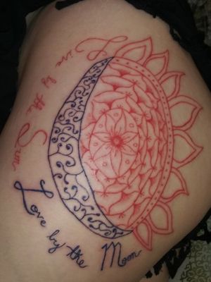 Just finished this hip piece live by the sun Love by the moon