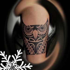 #owl #black #solid #tattoosonmen #men #menwithtattoos