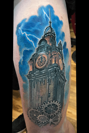 Clock tower lightning piece! Love projects like this!