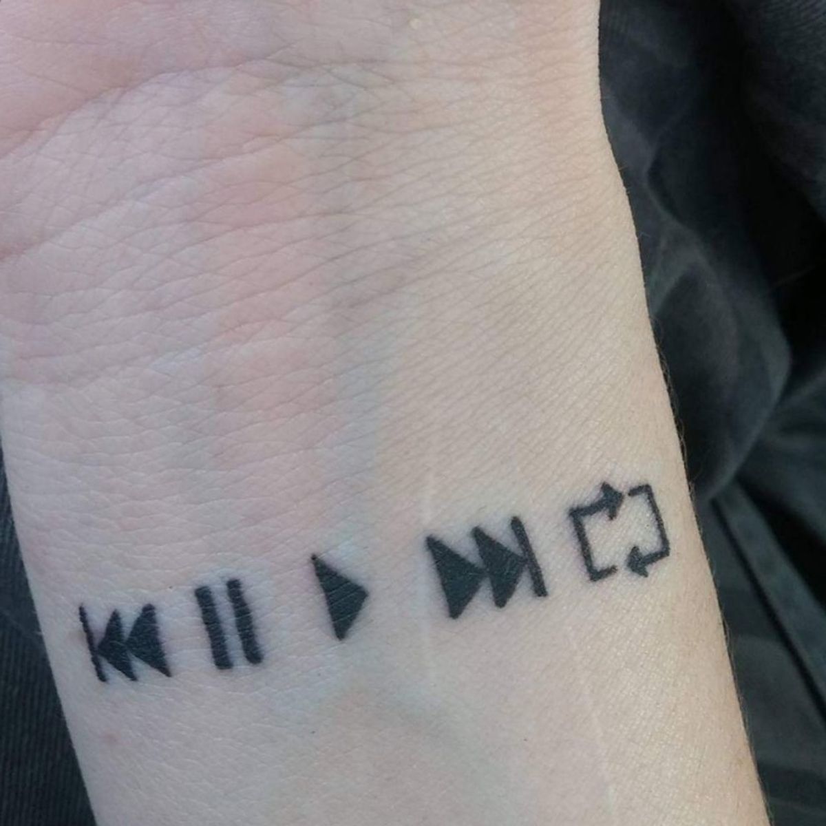 Tattoo uploaded by RomanOfLoxley • Play, pause, skip, repeat, music ...