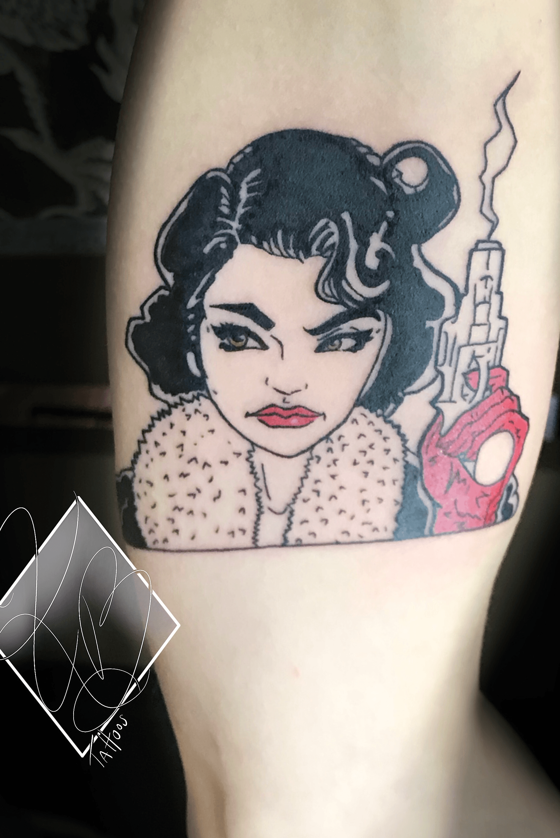 SUZANI on Instagram Done gristletattoo Violet Chachkis face   ink  tattoo seoultattoo sketch drawing creepy   Tattoos Violet chachki  Triangle tattoo