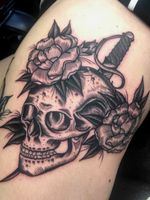 Skull and peonies from yesterday 