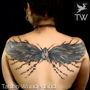 #wingstattoo as unique as our client. @brooklyntattooartist @tattoowonderland #youbelongattattoowonderland #tattoowonderland #brooklyn #brooklyntattooshop #bensonhurst #midwood #gravesend #newyork #newyorkcity #nyc #tattooshop #tattoostudio #tattooparlor #tattooparlour #customtattoo #brooklyntattooartist #tattoo #tattoos #wings
