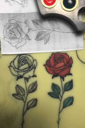 #Colorful #Colourfull #Rose #Flower #Tattoo #Colored