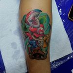 Mario tattoo #tattooart #tattooartist #colortattoos #CostaRica #CostaRicaTattoo #newschooltattoo #mariobros #mariobrostattoo 