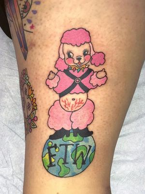 Awesome tattoo by Charline Bataille #CharlineBataille #queertattooer #queer #ignoranttattoo #illustrative #color #glam #punk #radical #prograssive #arthouse #unique