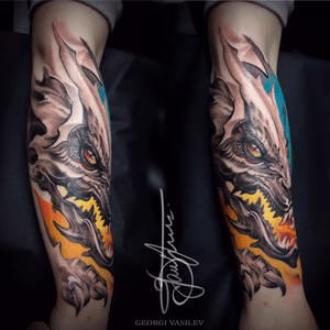 #dragon sleeve first sitting #ink #fantasy #art #custom #freehand 