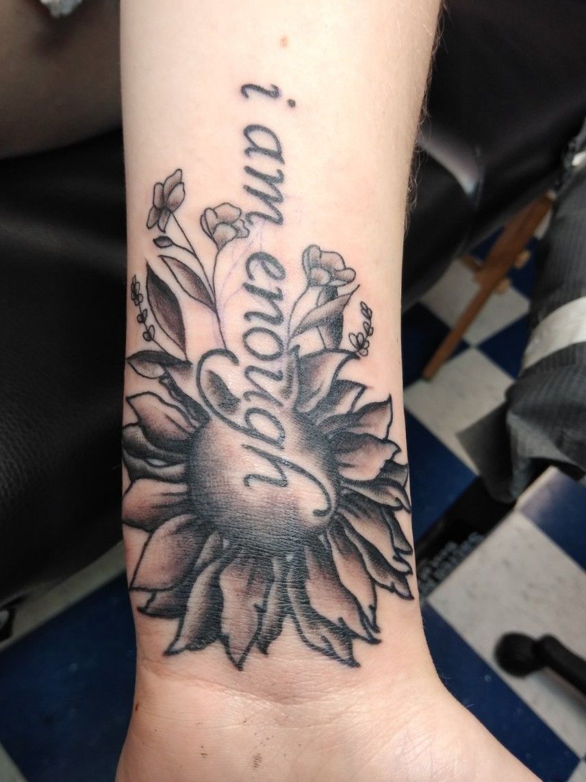 Jordan Lucky Tattoos  I am enough tattoo from the other day      lettering letteringtattoo flowertattoo flowers forarmtattoo armtattoo  inked smalltattoo jordanlucky jordanluckytattoos coloradotattooartist  colorado coloradoink 