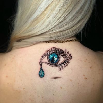 Ornamental tattoo by Alejandro Ruizs #AlejandroRuizs #ornamentaltattoos #ornamental #ornaments #jewels #decorative #jewelry #adorn #gems #crystals #diamonds #pearls #floral #eye