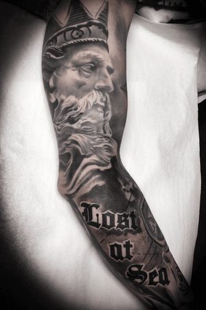 #ink #inkfectedlv #riga #latvia #tattoo #tattoos #blackandgrey #realistic #zeus #mythology #inked #inkedup 