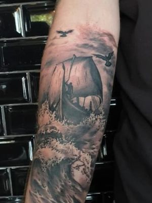 Viking tattoo - Kamikaze Tattoo Studios #kamikazetattoostudio #balitattoo #balitattoos #balitattooshop #balitattoostudio #balitattooartist #canggu #canggustudio #canggutattoo #worldfamousink #halfsleeve #viking #vikings #vikingtattoo #vikingstyle #vikingship #vikingshiptattoo 