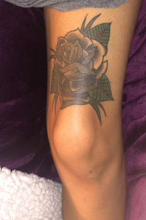 Black rose coverup above knee 