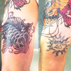 Coverup with a nice koi fish!
