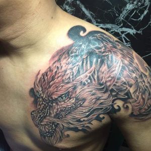 Dragon Chest TattooChosed this coz I was born in 1988 year of the Dragon