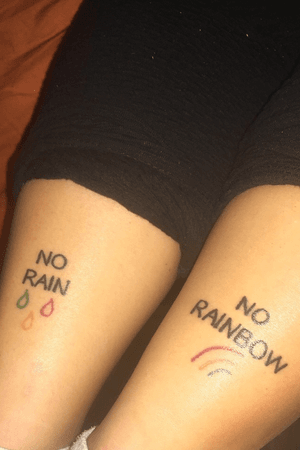 No rain- no rainbow, rain, rainbow