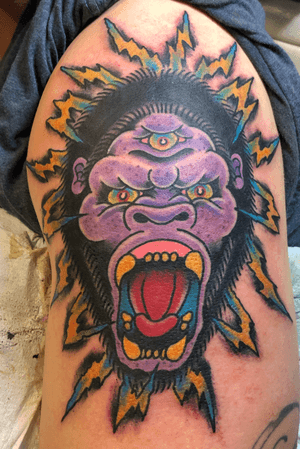 Monkey ape homonoid tattoo