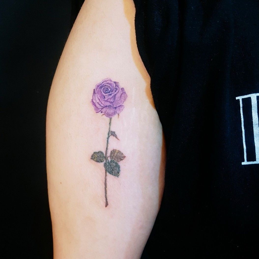 Purple Rose tattoo by Anjelika Kartasheva  Post 19524