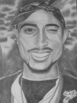 Tupac no papel Canson 