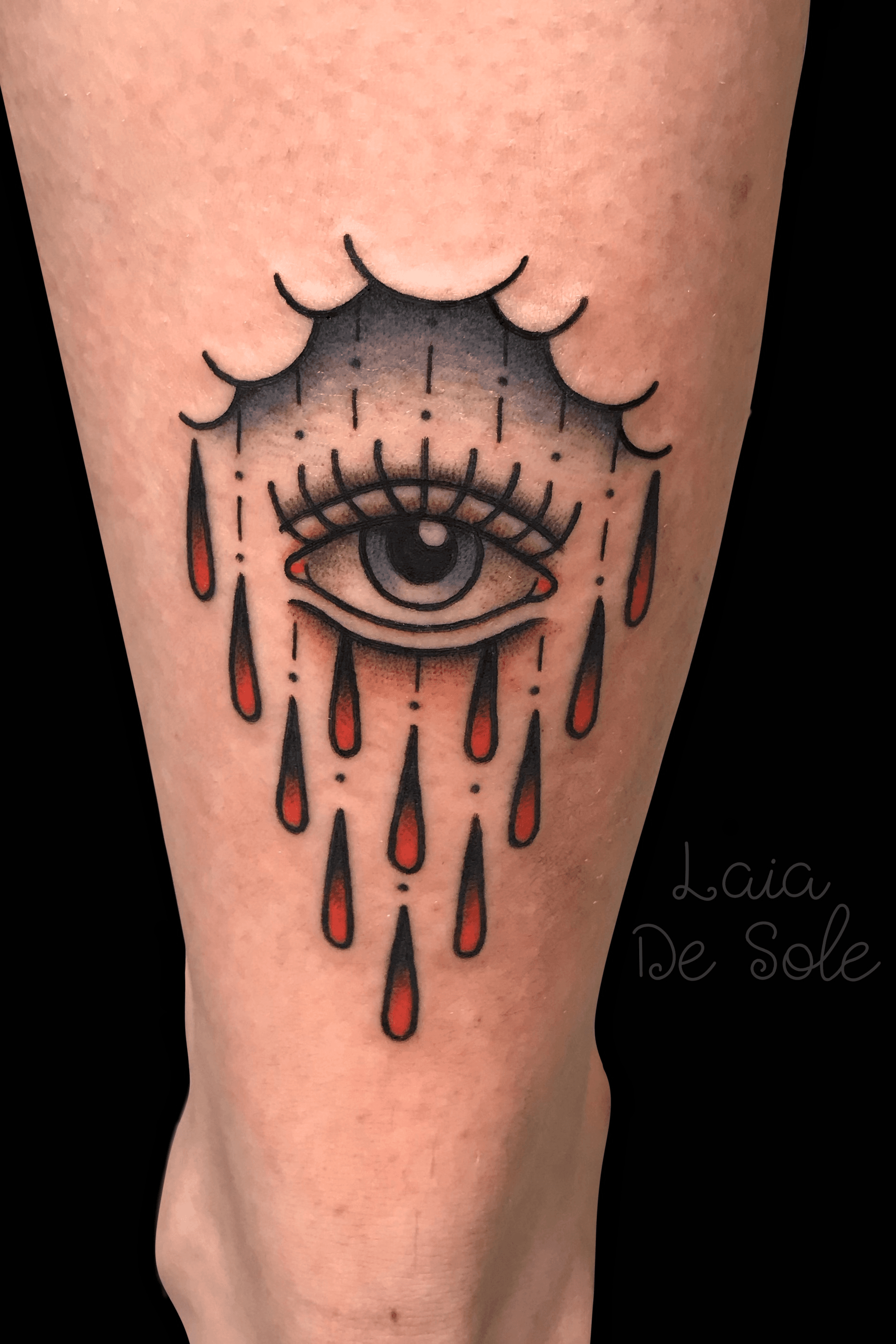 tattoo in traditional style of an all seeing eye cloud Stock Vector Image   Art  Alamy