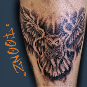 Fun owl tattoo