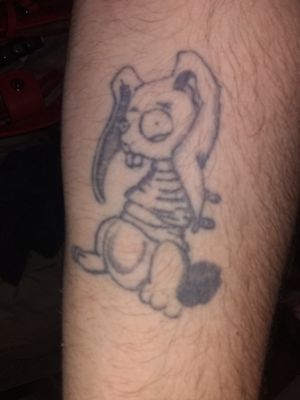 Along time ago someone set up their tattoo gun and i had a chance and this was the outcome. My first and only tattoo :/ 