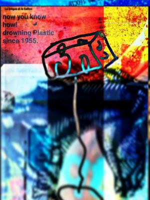 "Drowning plastic"/graphic art, photography