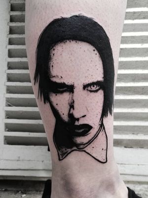 Marilyn Manson #MarilynManson #marilynmansontattoo #blackworker #blackworktattoo 
