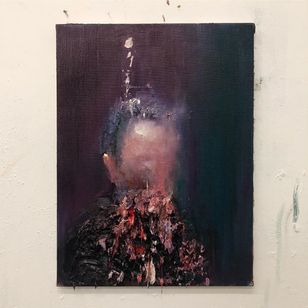 Pintura de Alex Merritt en su estudio #AlexMerritt #BoothGallery #FineArt #painting