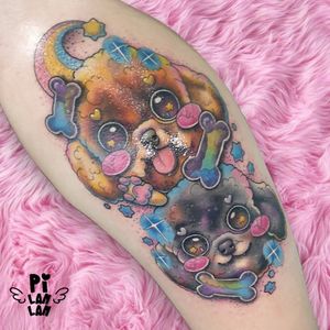 💙🌈TOY POODLES LOVE RAINBOW🐶💙 It was a common tattoo, but the love and care between two poodles and the little boy made it unusual.♡ #plinthespace #tattoo #tattoomodel #girltattoo #girl #dog #dogtattoo #rainbow #rainbowtattoo #kawaii #supercutetattoos #supercute #kawaiitattoo #love #lovetattoo #sparkle #sparkletattoo #shinee #poodletoy #toypoodles