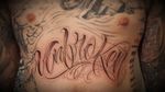 Freehand stomach lettering #torontotattoo #letteringtattoo #lettering #freehandtattoo #scripttattoo #chicanostyle 