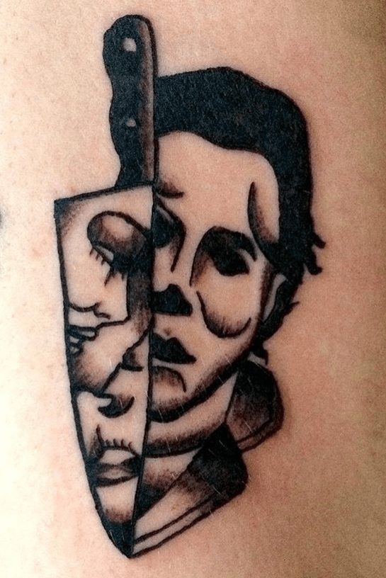 Different traditional michael myers  Spooky tattoos Movie tattoos Horror  movie tattoos