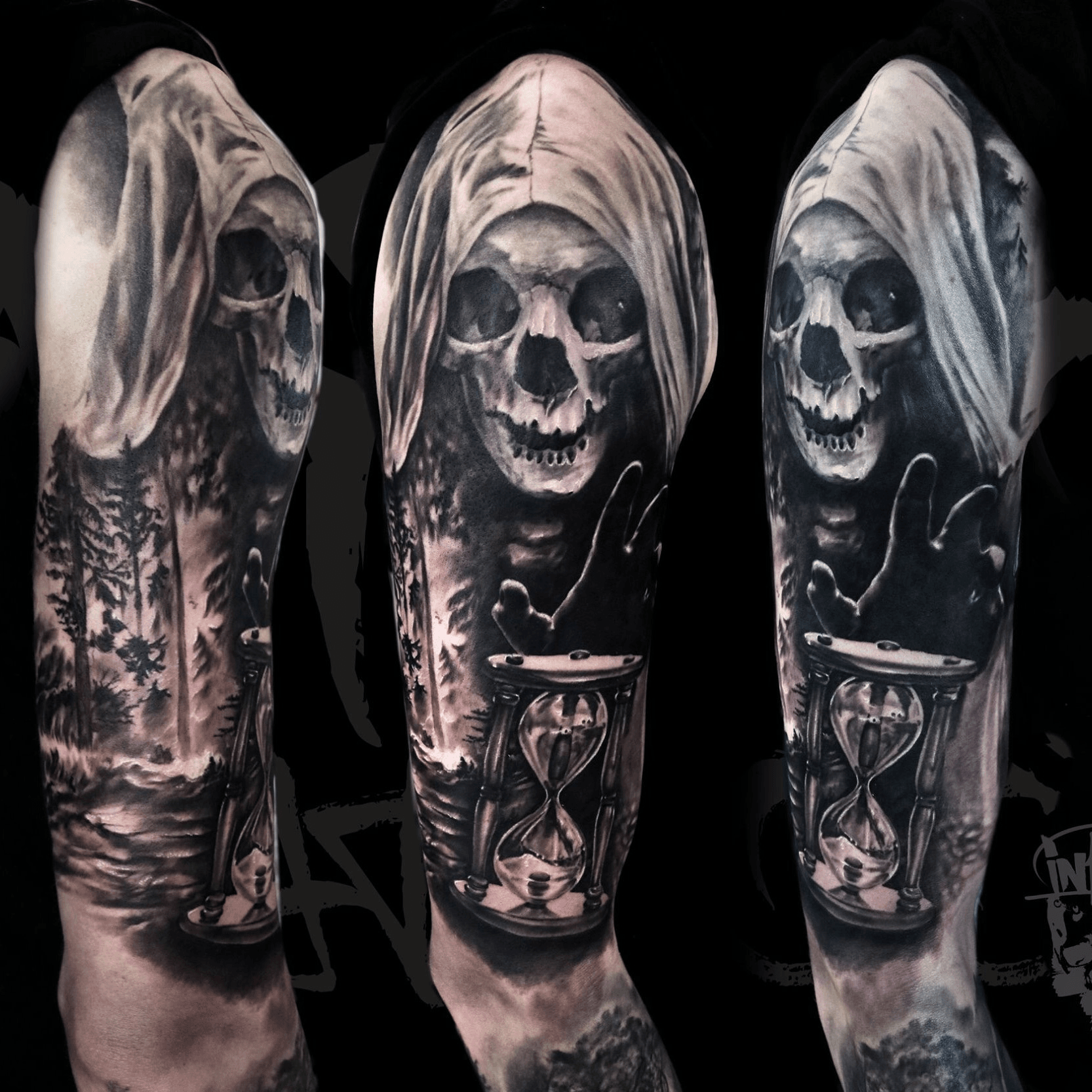 Best Grim Reaper Tattoos  Bing images  Tattoos Hourglass tattoo Money  tattoo
