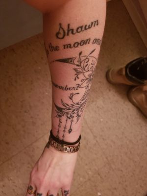 Nephew's name done by Todd Moon and quote done by Todd 