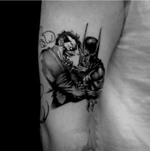#batman #Joker #dc #blackandgray