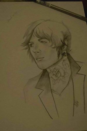 Portrait of of Olly Sykes,  lead singer in bring me the horizon 
