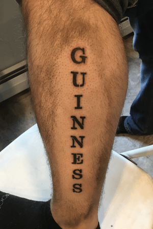 Memorial tattoo for my dog who passed. #guinness
