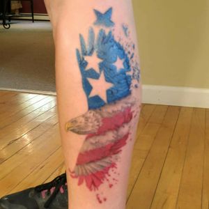 #tattoo #tattoos #tattooedgirls #eagle #baldeagle  #america #usa #patriotic #fusionink #redwhiteandblue #americanflag #inkedgirls #nhtattoo #greenlandnh #splatterpalettetattoo #starsandstripes #americanspirit 