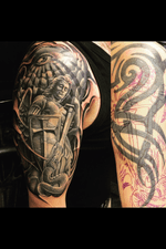 Amazing cover-up Tattoo by Floyd Varesi #cover #coverup #angel #archangel #coveruptsttoo