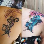 Cover up in watercolor style 