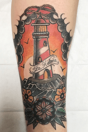 Traditional lighthouse tattoo citas y consultas en edwardtattoo13@gmail.com o whatsapp al 640036355 #traditional #traditionaltattoo #lighthousetattoo #edwardortiztattoo #tradicional