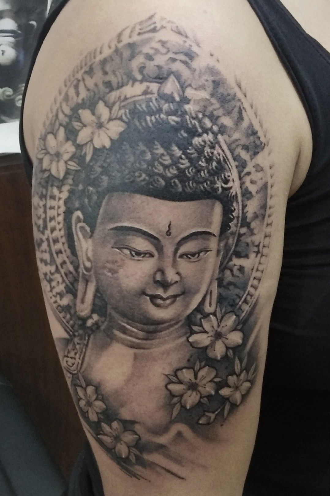 nepal tattooanands tattoopokhara tattoooriental tattookal  vhairabhindusum designsblack and gray  Nepal tattoo Tattoos Tibetan  tattoo