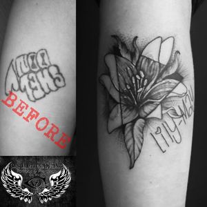 Cover up, adding what matters (her daughter's name)